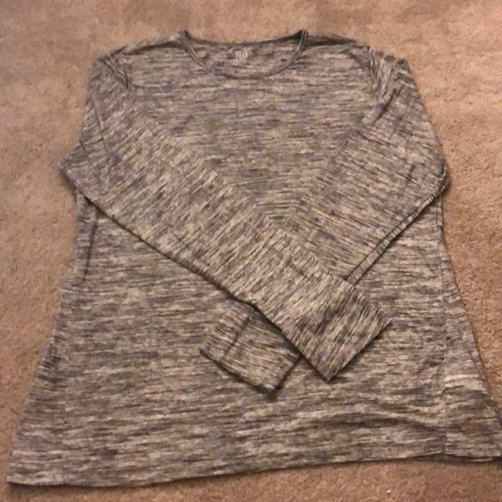 Gap Space Grey Knit Long Sleeve T-shirt NWOT XXL